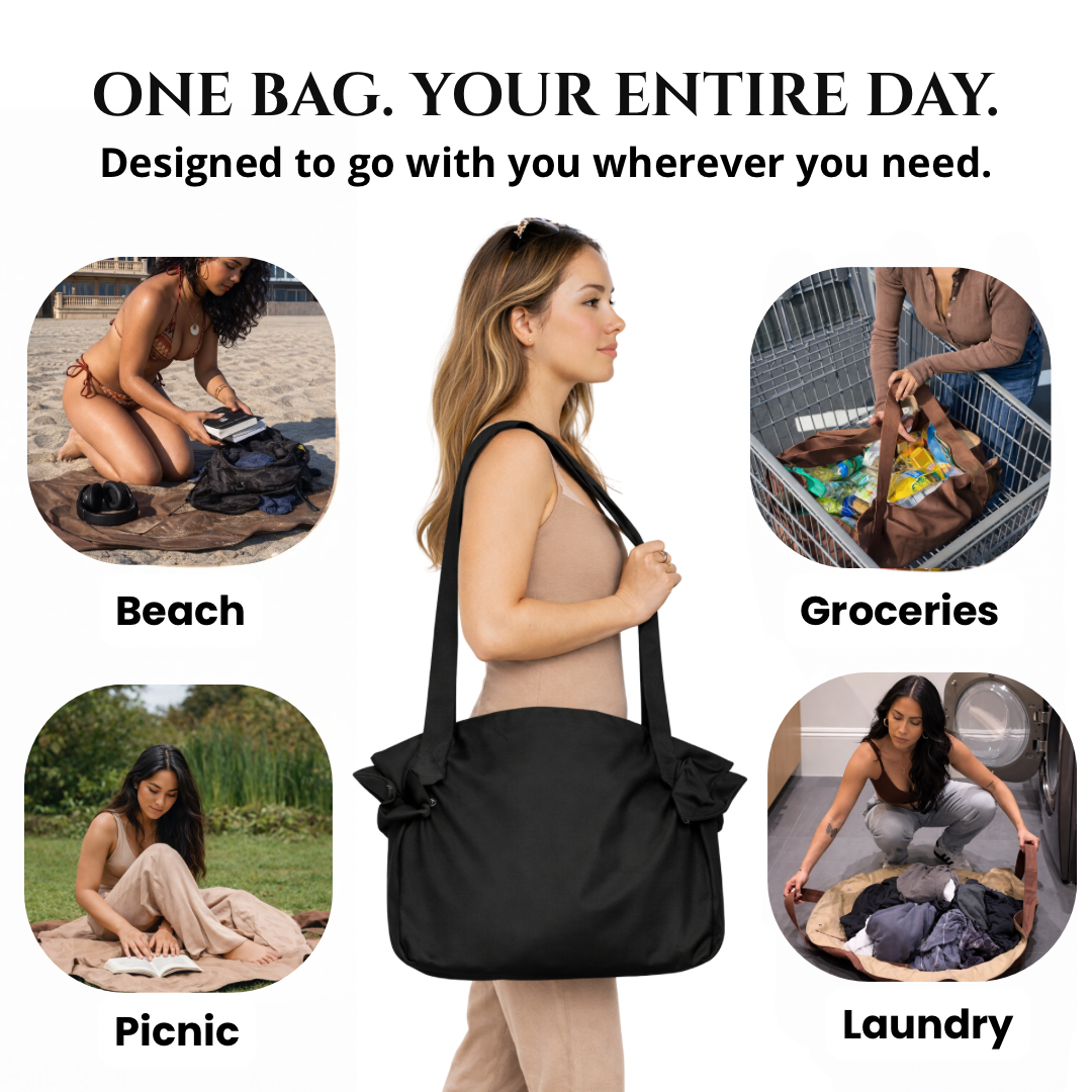 PicniCarry™ 2-in-1 Picnic Tote & Waterproof Mat